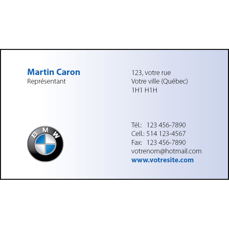 BMW Business cards - 1 side, BCBM02