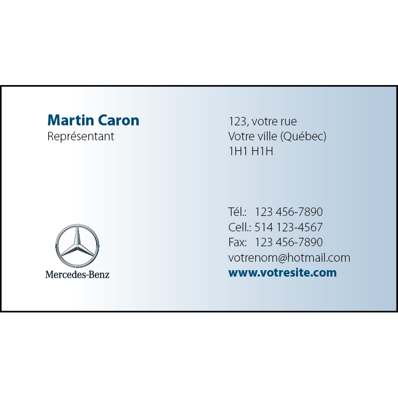 Cartes d'affaires Mercedes-Benz - 1 ct, BCMB02