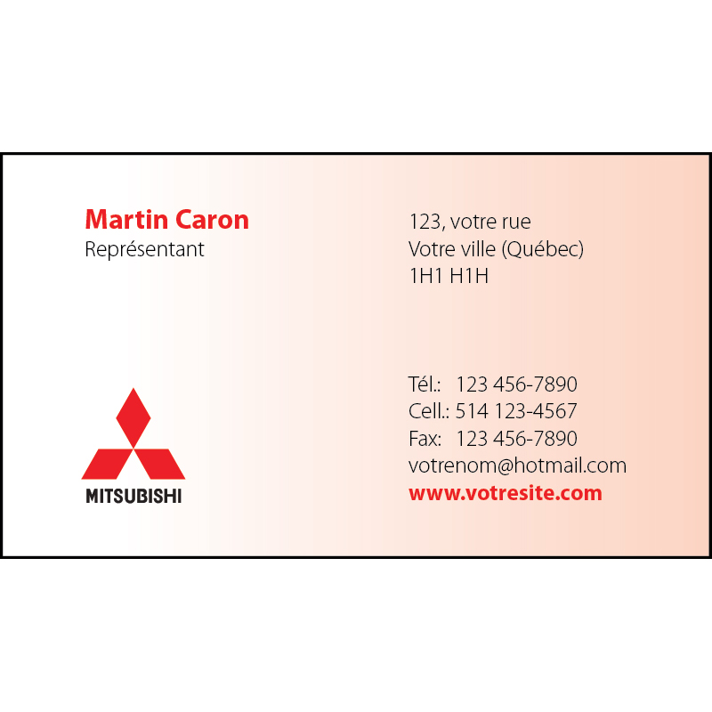 Mitsubishi Business cards - 1 side, BCMT02