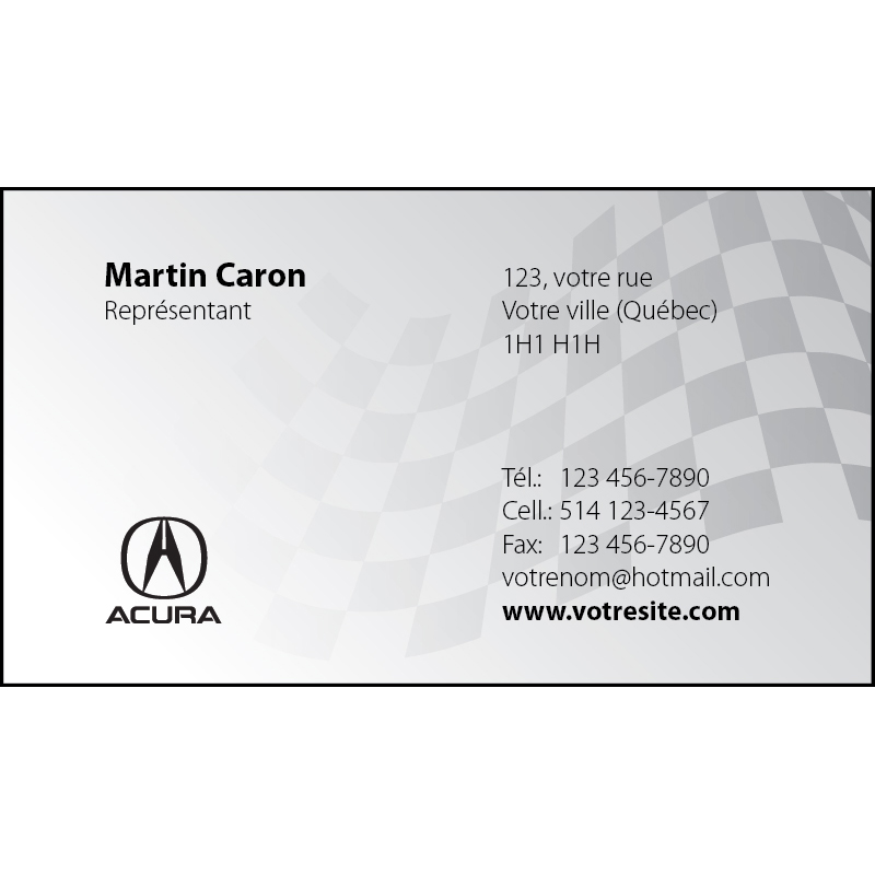 Cartes d'affaires Acura - 1 ct, BCAC03