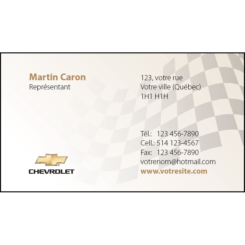 Chevrolet Business cards - 1 side, BCCH03