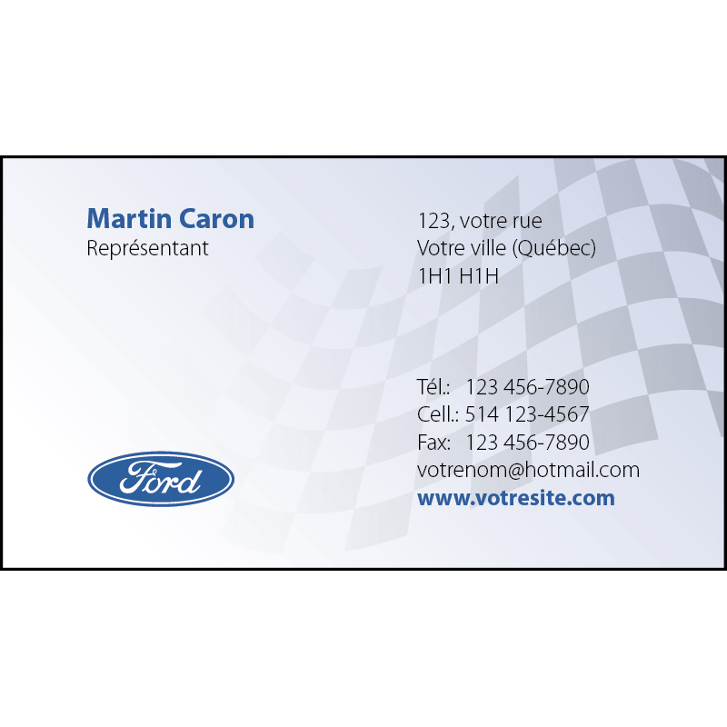 Cartes d'affaires Ford - 1 ct, BCDO03