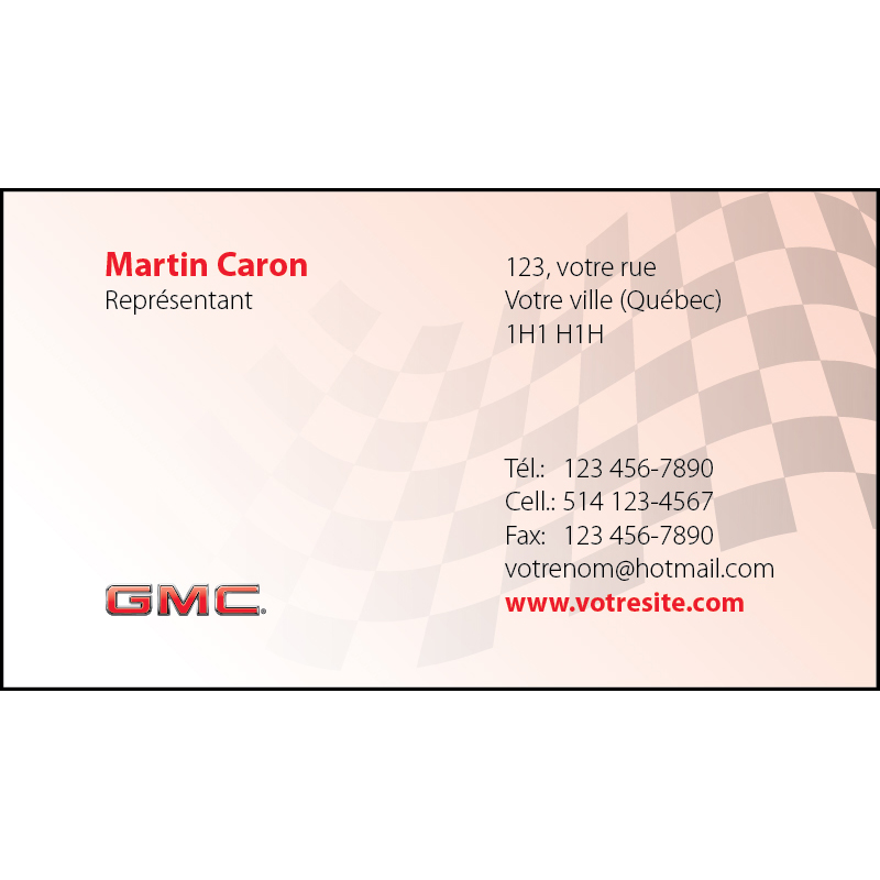 Cartes d'affaires GMC - 1 ct, BCGM03