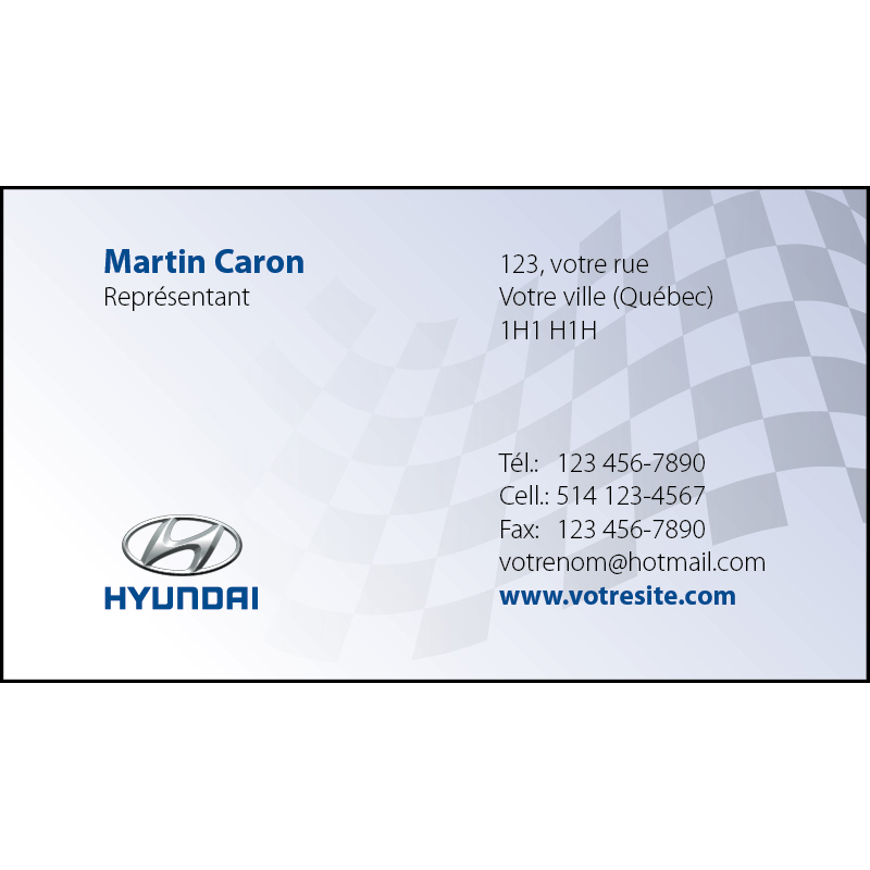 Cartes d'affaires Hyundai - 1 ct, BCHY03