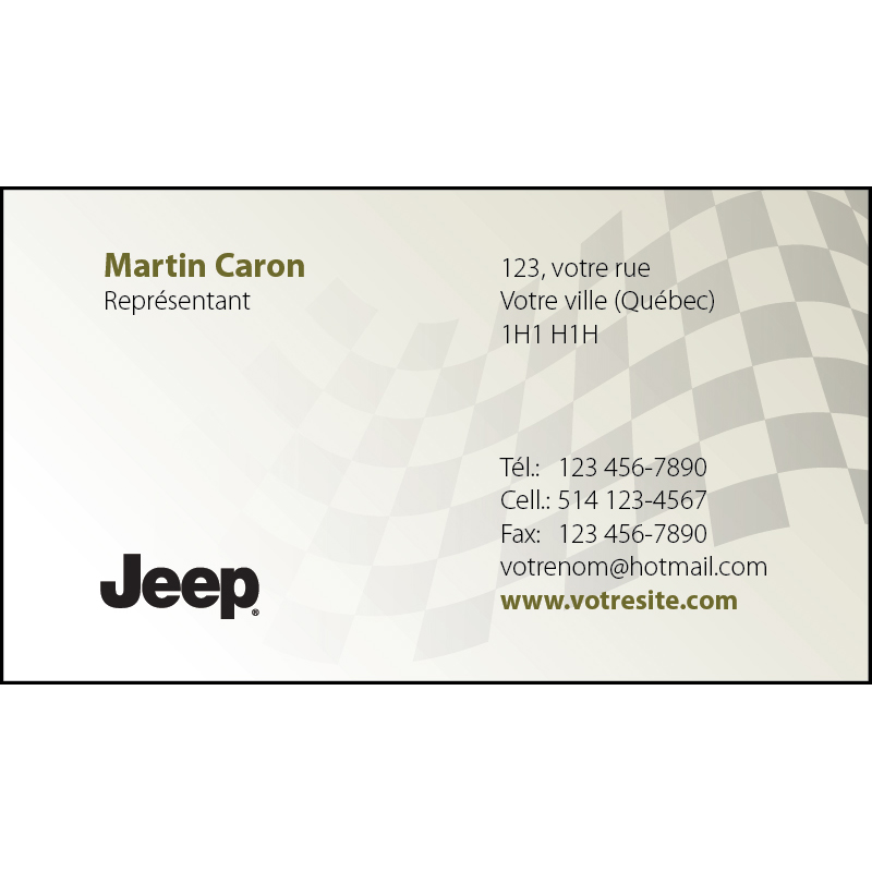 Jeep Business cards - 1 side, BCJE03