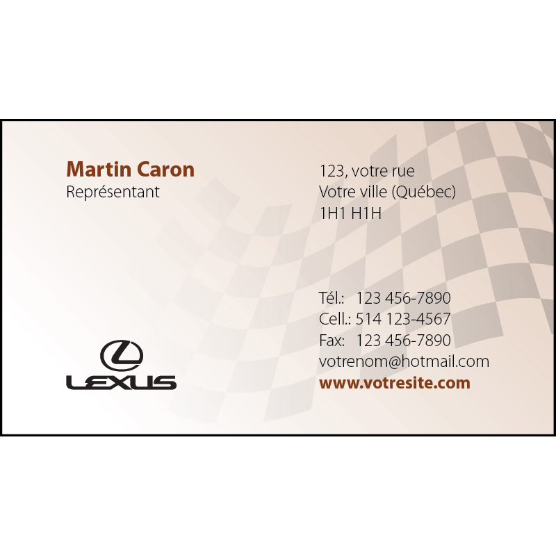 Cartes d'affaires Lexus - 1 ct, BCLX03
