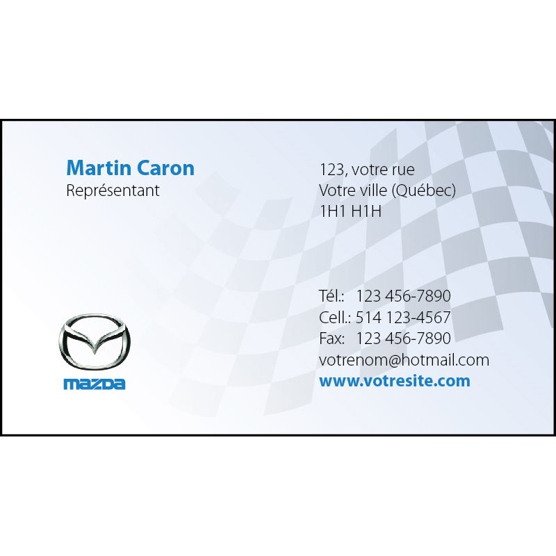Cartes d'affaires Mazda - 1 ct, BCMA03