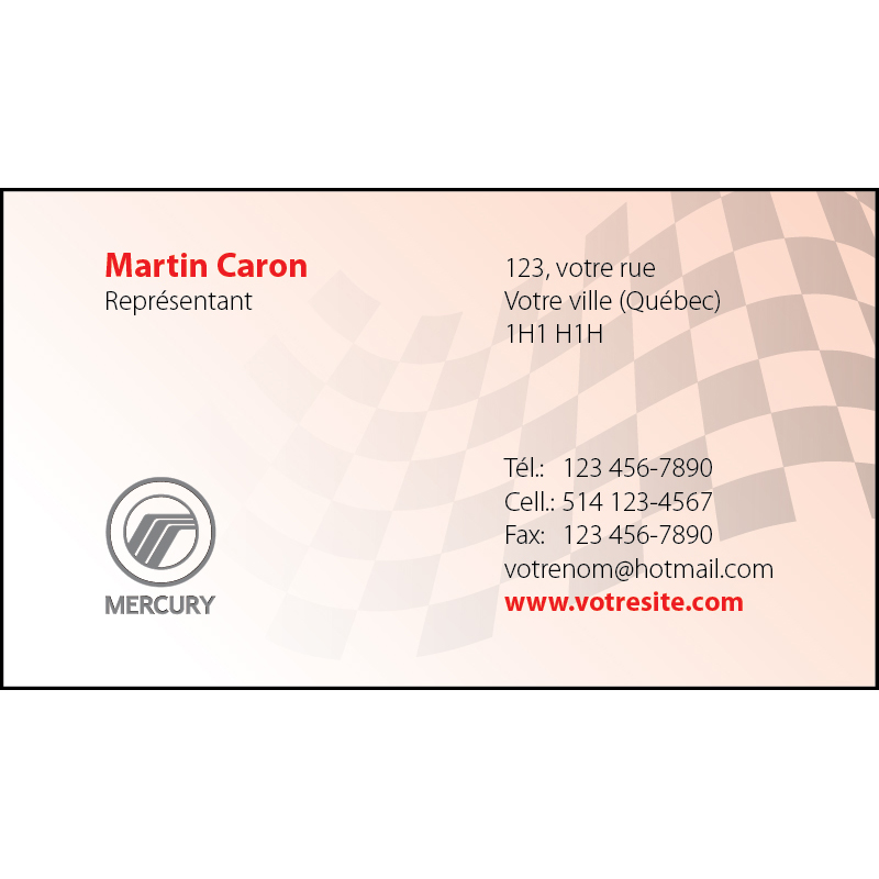 Mercury Business cards - 1 side, BCME03