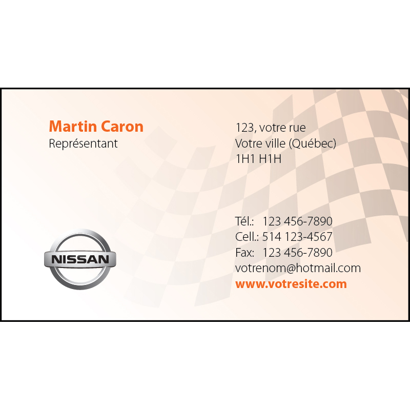 Cartes d'affaires Nissan - 1 ct, BCNI03