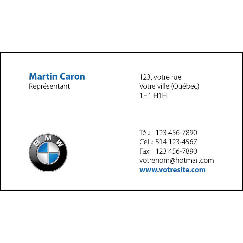 Cartes d'affaires BMW - 1 ct, BCBM01
