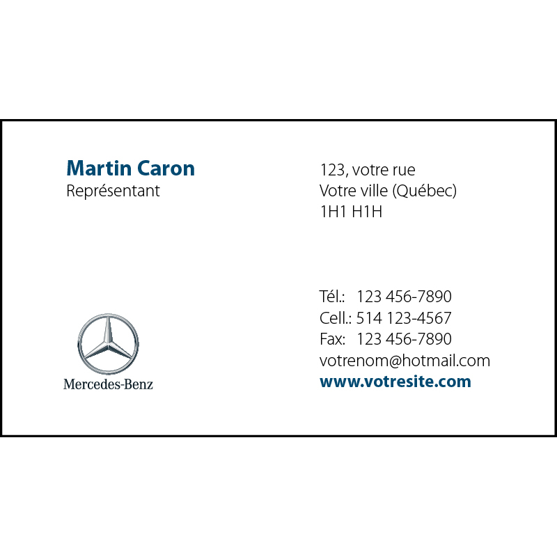 Mercedes-Benz Business cards - 1 side, BCMB01