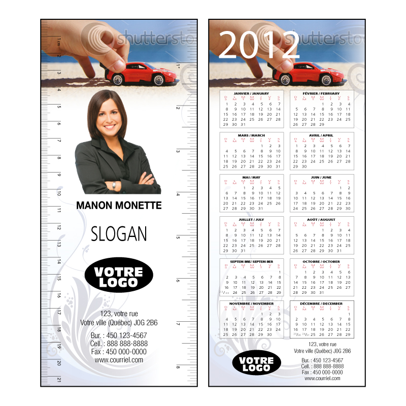 Magnetic Calendars, back to back 3.625"x8.5", RECM